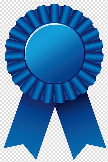 Blue ribbon illustration, Rosette , Blue Rosette Ribbon Clipar transparent background PNG clipart
