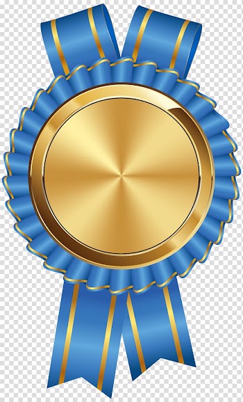 Blue ribbon, North Points of the compass Bearing Cardinal direction, Seal Badge Gold Blue transparent background PNG clipart