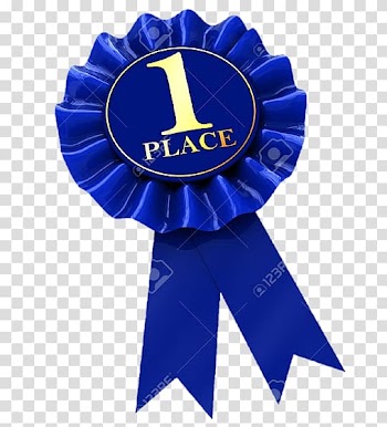 Blue ribbon Prize Award , floating blue ribbon transparent background PNG clipart