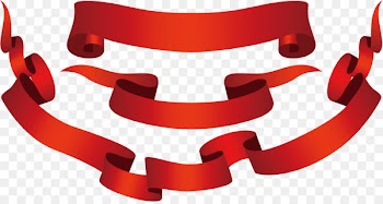 Blue ribbon Red ribbon Banner - Red Ribbon combination 