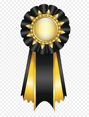 Blue ribbon Rosette Clip art - Black Rosette Ribbon PNG Clipart Picture 