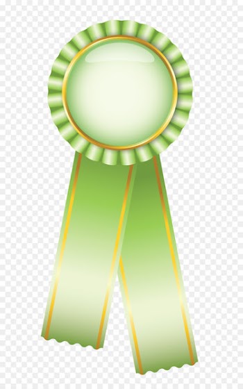 Blue ribbon Rosette Clip art - Rosette Ribbon Green PNG Clipart Picture 