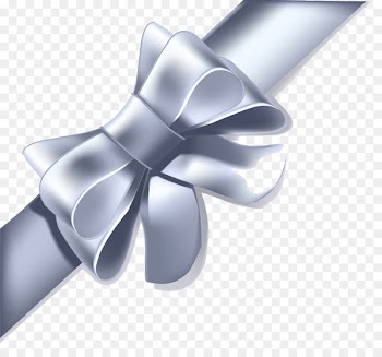 Blue ribbon Silver Clip art - Bow 