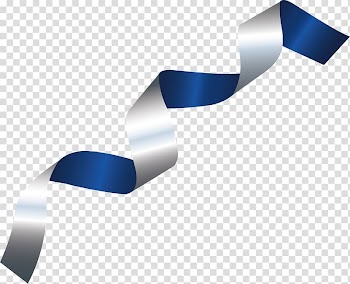Blue Ribbon Spiral, Sapphire blue spiral ribbon transparent background PNG clipart