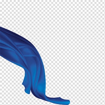 Blue ribbon transparent background PNG clipart
