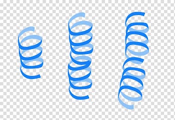 Blue ribbons illustration, Streamers Blue transparent background PNG clipart