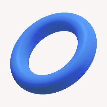 Blue ring shape, 3D geometric | Free Photo - rawpixel