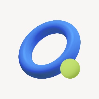Blue ring shape, 3D geometric | Free Photo - rawpixel