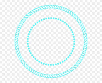 Blue Rope Circle Frame Clip Art - Circle Rope Frame Vector