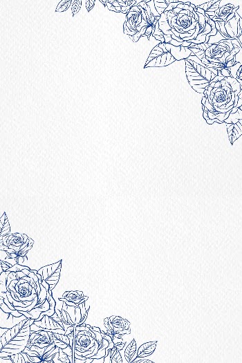 Blue rose border background, vintage | Free PSD - rawpixel