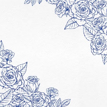 Blue rose border background, vintage | Free Vector - rawpixel