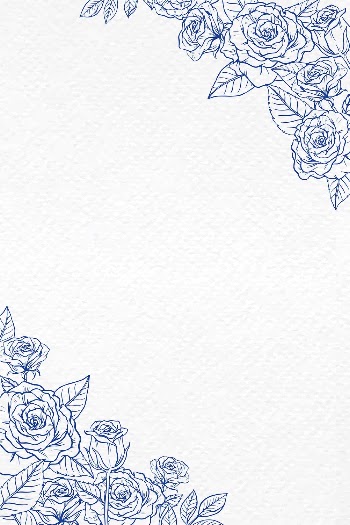 Blue rose border background, vintage | Free Vector - rawpixel