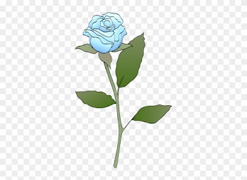 Blue Rose Clipart Stem - Pink Rose Clip Art