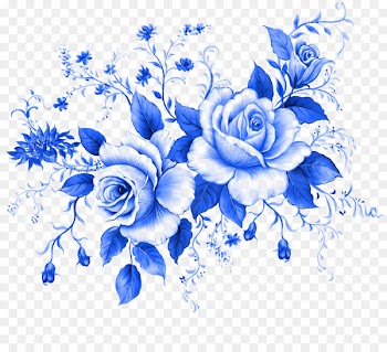 Blue rose Flower Clip art - blue watercolor flower 