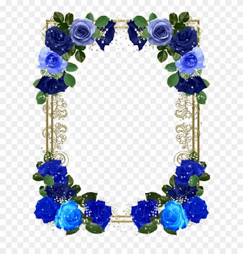 Blue Rose Picture Frames - Blue Roses Frame Png