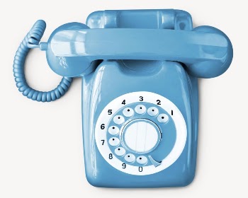 Blue rotary telephone, retro object | Free PSD - rawpixel
