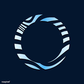 Blue round abstract badge template vector | Free stock vector - 538059
