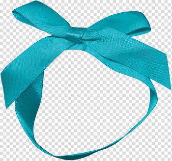 Blue s, teal ribbon transparent background PNG clipart
