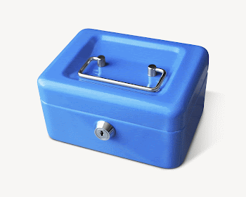 Blue safety box, collage element | Free PSD - rawpixel