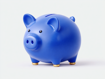 Blue Savings Piggy Bank for Gen Z