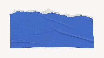 Blue scrap paper collage element, | Free PSD - rawpixel
