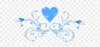 Blue Scroll Border Clip Art - Clipart Flowers And Butterflies Border