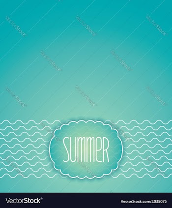 Blue sea background with waves vector image
