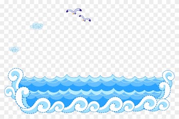 Blue Sea Wave Vector - Sea Waves Vector Png