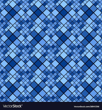 Blue seamless diagonal square pattern background vector image