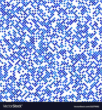 Blue seamless dot pattern background vector image