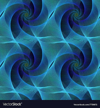 Blue seamless fractal pattern background vector image