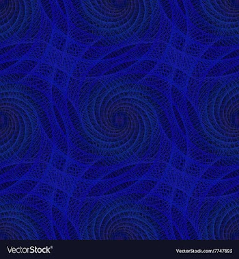 Blue seamless fractal spiral pattern background vector image