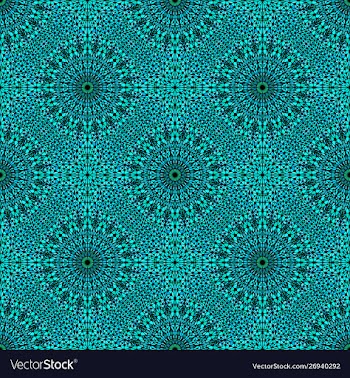 Blue seamless gravel mandala mosaic pattern vector image