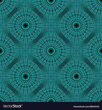 Blue seamless gravel mandala mosaic pattern vector image