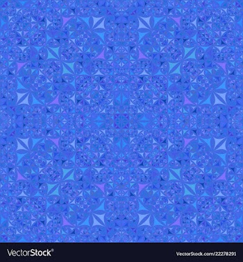 Blue seamless kaleidoscope pattern background vector image