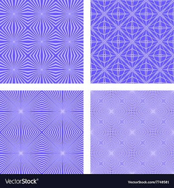Blue seamless line pattern background set vector image
