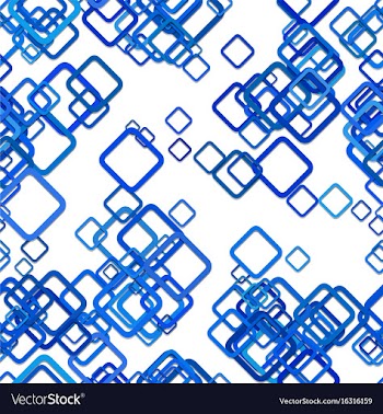 Blue seamless square pattern background - from vector image
