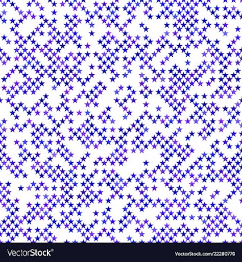 Blue seamless star pattern background - design vector image