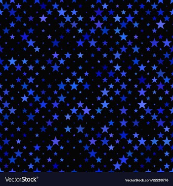 Blue seamless star pattern background - design vector image