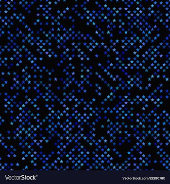 Blue seamless star pattern background - design vector image
