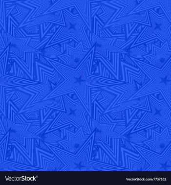 Blue seamless star pattern background vector image