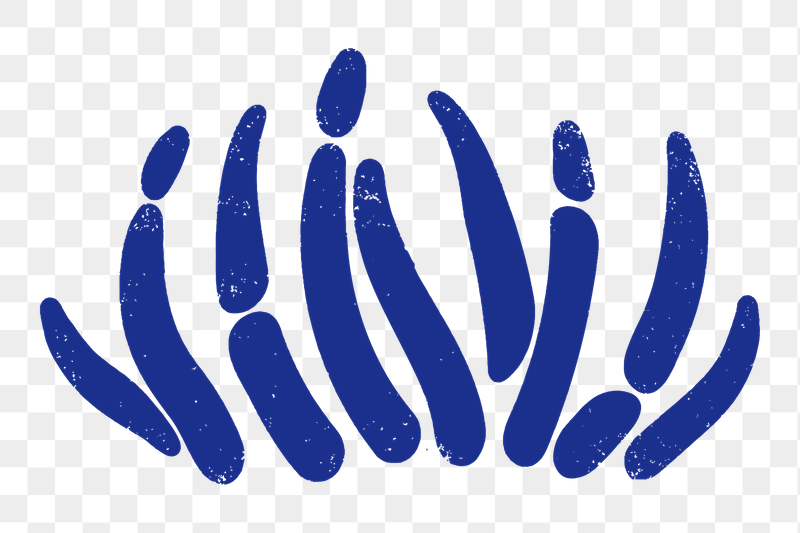 Blue seaweed shape png sticker, | Free PNG Illustration - rawpixel