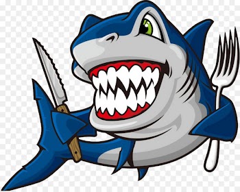 Blue shark Great white shark Clip art - Cartoon shark 