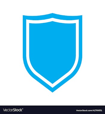 blue shield solid icon