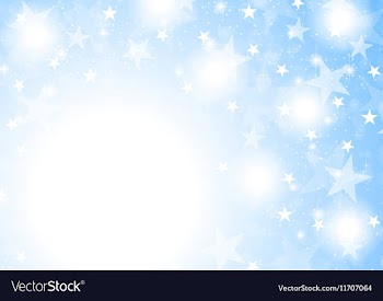 Blue shiny sparkling stars abstract background vector image