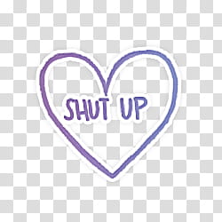 Blue shut up heart art transparent background PNG clipart