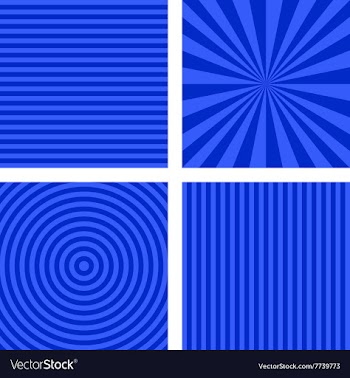 Blue simple striped background set vector image