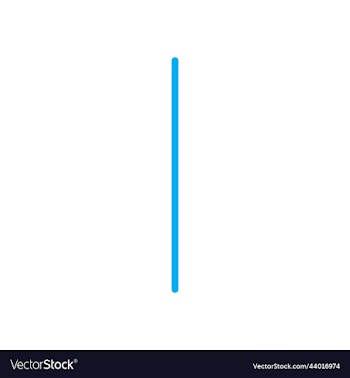 blue single vertical line