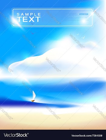 Blue sky and beach background art vector image