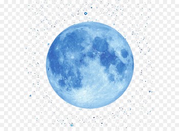 Blue sky and the full moon 